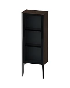 Duravit high cabinet XV1360RB269 40x24x89cm, glass door, matt black, door on the right, brushed walnut