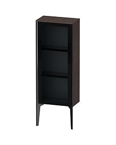 Duravit XViu Halbhochschrank XV1360RB272 40x24x89cm, Glastür, schwarz matt, Tür rechts, eiche dunkel gebürstet