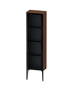 Duravit high cabinet XV1365LB213 40x24x133cm, glass door, black matt, door on the left, American walnut
