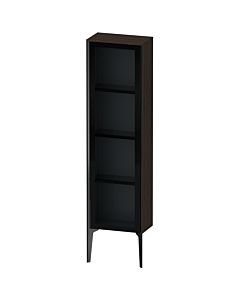 Duravit high cabinet XV1365LB269 40x24x133cm, glass door, matt black, door on the left, brushed walnut