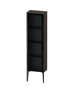Duravit XViu Halbhochschrank XV1365RB272 40x24x133cm, Glastür, schwarz matt, Tür rechts, eiche dunkel gebürstet