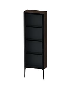 Duravit high cabinet XV1366LB269 50x24x133cm, glass door, matt black, door on the left, brushed walnut