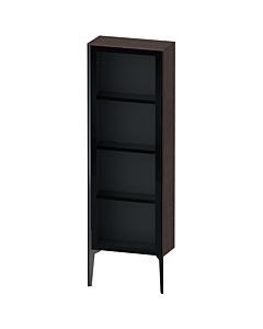 Duravit haut moyen XViu XV1366RB272 50x24x133cm, porte en verre, noir mat, porte à droite, chêne foncé brossé