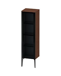 Duravit high cabinet XV1367LB213 40x36x133cm, glass door, black matt, door on the left, American walnut