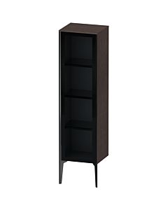 Duravit XViu Halbhochschrank XV1367RB272 40x36x133cm, Glastür, schwarz matt, Tür rechts, eiche dunkel gebürstet