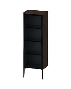 Duravit hauteur XViu XV1368LB269 50x36x133cm, porte en verre, noir mat, porte à gauche, noyer brossé