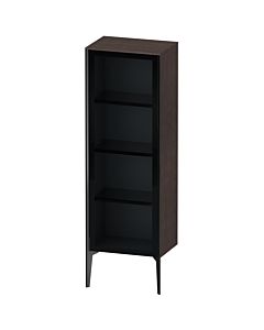 Duravit haut moyen XViu XV1368LB272 50x36x133cm, porte en verre, noir mat, porte à gauche, chêne foncé brossé
