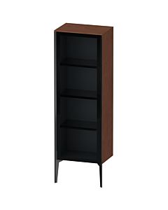 Duravit XViu Halbhochschrank XV1368RB213 50x36x133cm, Glastür, schwarz matt, Tür rechts, amerikanischer nussbaum