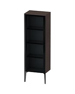 Duravit XViu Halbhochschrank XV1368RB272 50x36x133cm, Glastür, schwarz matt, Tür rechts, eiche dunkel gebürstet