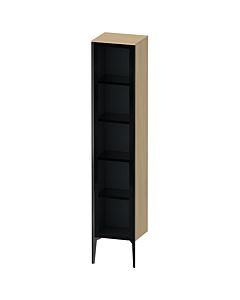 Duravit haut XViu XV1375LB271 40x36x177cm, porte en verre, noir mat, porte à gauche, chêne méditerranéen