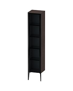 Duravit tall cabinet XV1375LB272 40x36x177cm, glass door, black matt, door on the left, dark oak brushed