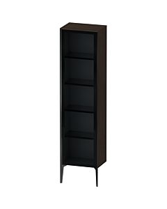 Duravit haut XViu XV1376LB269 50x36x177cm, porte en verre, noir mat, porte à gauche, noyer brossé
