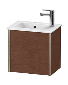 Duravit Meuble sous-vasque XViu XV4024LB113 41x29x40cm, suspendu, champagne mat, charnières à gauche, noyer américain