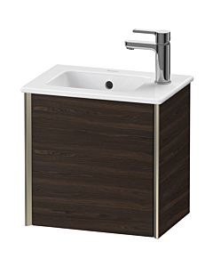 Duravit Meuble sous-vasque XViu XV4024LB169 41x29x40cm, suspendu, champagne mat, charnières à gauche, noyer brossé