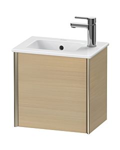 Duravit XViu vanity unit XV4024LB171 41x29x40cm, wall-hung, matt champagne, hinged on the left, Mediterranean oak