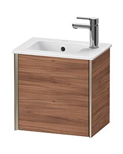 Duravit XViu Waschtisch-Unterschrank XV4024LB179 41x29x40cm, wandhängend, champagner matt, Anschlag links, nussbaum natur