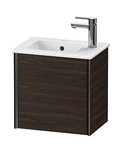 Duravit Meuble sous-vasque XViu XV4024LB269 41x29x40cm, suspendu, noir mat, butée à gauche, noyer brossé