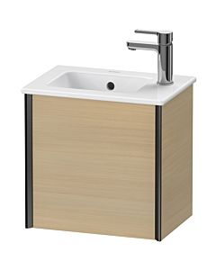 Duravit Meuble sous-vasque XViu XV4024LB271 41x29x40cm, suspendu, noir mat, charnière à gauche, chêne méditerranéen