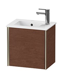 Duravit XViu Waschtisch-Unterschrank XV4024RB113 41x29x40cm, wandhängend, champagner matt, Anschlag rechts, amerikanischer nussbaum