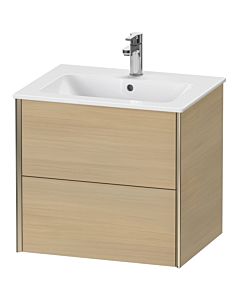 Duravit XViu Waschtisch-Unterschrank XV41250B171 61 x 56 x 48 cm, mediterrane eiche, 2 Schubkästen, wandhängend, champagner matt