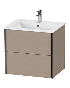 Duravit XViu vanity unit XV41250B275 61 x 56 x 48 cm, linen, 2 drawers, wall-hung, matt black