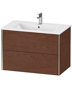 Duravit XViu vanity unit XV41260B113 81 x 56 x 48 cm, American walnut, 2 drawers, wall-hung, matt champagne