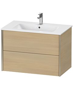 Duravit XViu Waschtisch-Unterschrank XV41260B171 81 x 56 x 48 cm, mediterrane eiche, 2 Schubkästen, wandhängend, champagner matt