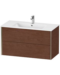 Duravit XViu vanity unit XV41270B113 101 x 56 x 48 cm, American walnut, 2 drawers, wall-hung, matt champagne
