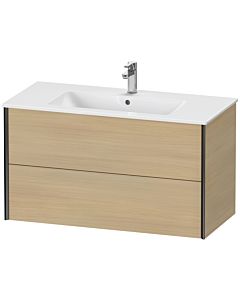 Duravit Meuble sous-vasque XViu XV41270B271 101 x 56 x 48 cm, chêne méditerranéen, 2 tiroirs, suspendu, noir mat