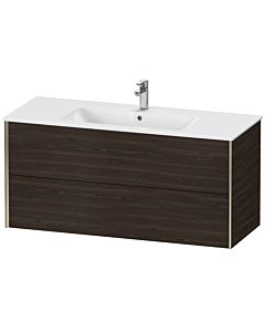 Duravit XViu vanity unit XV41280B169 121 x 56 x 48 cm, brushed walnut, 2 drawers, wall-hung, matt champagne