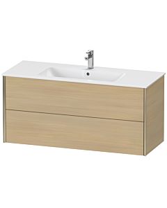Duravit XViu vanity unit XV41280B171 121 x 56 x 48 cm, Mediterranean oak, 2 drawers, wall-hung, matt champagne