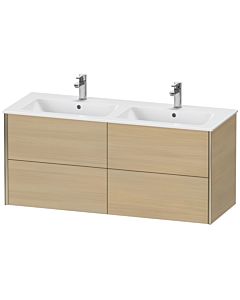 Duravit XViu vanity unit XV41290B171 128x48x56cm, 4 drawers, wall-hung, matt champagne, mediterranean oak
