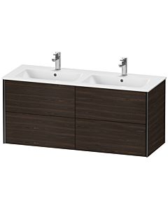 Duravit XViu vanity unit XV41290B269 128x48x56cm, 4 drawers, wall-hung, matt black, brushed walnut