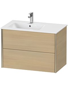 Duravit XViu vanity unit XV41580B171 81x48x56cm, 2 drawers, basin on the left, matt champagne, Mediterranean oak