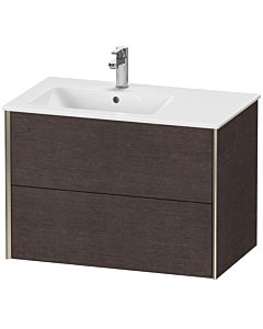 Duravit XViu vanity unit XV41580B172 81x48x56cm, 2 drawers, basin on the left, matt champagne, brushed dark oak