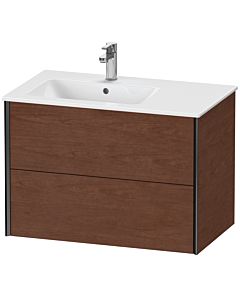Duravit XViu vanity unit XV41580B213 81x48x56cm, 2 drawers, basin on the left, matt black, American walnut