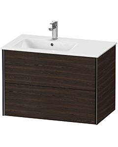 Duravit XViu vanity unit XV41580B269 81x48x56cm, 2 drawers, basin on the left, matt black, brushed walnut