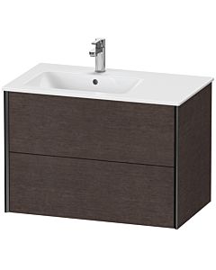 Duravit XViu vanity unit XV41580B272 81x48x56cm, 2 drawers, basin on the left, matt black, brushed dark oak