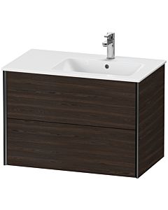 Duravit XViu vanity unit XV41590B269 81x48x56cm, 2 drawers, basin on the right, matt black, brushed walnut