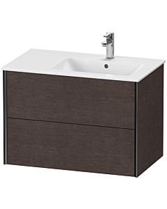Duravit XViu vanity unit XV41590B272 81x48x56cm, 2 drawers, basin on the right, matt black, brushed dark oak