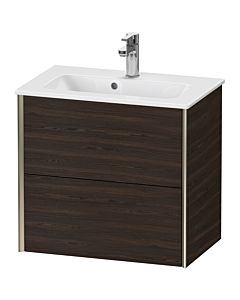 Duravit XViu vanity unit XV41780B169 61 x 56 x 39 cm, brushed walnut, 2 drawers, wall-hung, matt champagne