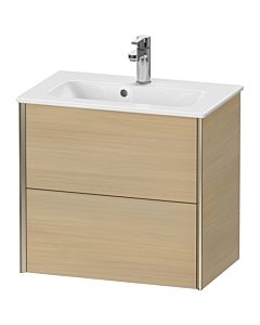 Duravit XViu Waschtisch-Unterschrank XV41780B171 61 x 56 x 39 cm, mediterrane eiche, 2 Schubkästen, wandhängend, champagner matt