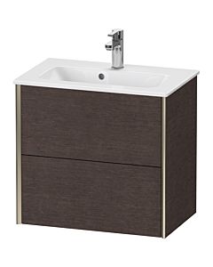 Duravit XViu vanity unit XV41780B172 61 x 56 x 39 cm, brushed dark oak, 2 drawers, wall-hung, matt champagne