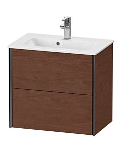 Duravit XViu vanity unit XV41780B213 61 x 56 x 39 cm, American walnut, 2 drawers, wall-hung, matt black