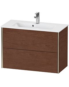 Duravit XViu Waschtisch-Unterschrank XV41790B113 81 x 56 x 39 cm, amerikanischer nussbaum, 2 Schubkästen, wandhängend, champagner matt