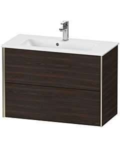 Duravit XViu Waschtisch-Unterschrank XV41790B169 81 x 56 x 39 cm, nussbaum gebürstet, 2 Schubkästen, wandhängend, champagner matt