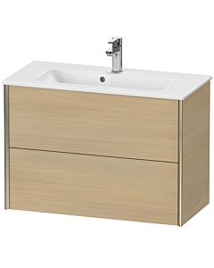 Duravit Meuble sous-vasque XViu XV41790B171 81 x 56 x 39 cm, chêne méditerranéen, 2 tiroirs, suspendu, champagne mat