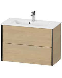 Duravit Meuble sous-vasque XViu XV41790B271 81 x 56 x 39 cm, chêne méditerranéen, 2 tiroirs, suspendu, noir mat