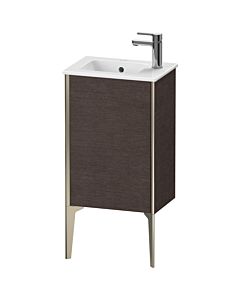 Duravit Meuble sous-vasque XViu XV4480LB172 41x29x59,4cm, debout, champagne mat, charnière à gauche, chêne foncé brossé