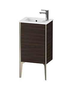 Duravit XViu vanity unit XV4480RB169 41x29x59.4cm, standing, matt champagne, stop on the right, brushed walnut
